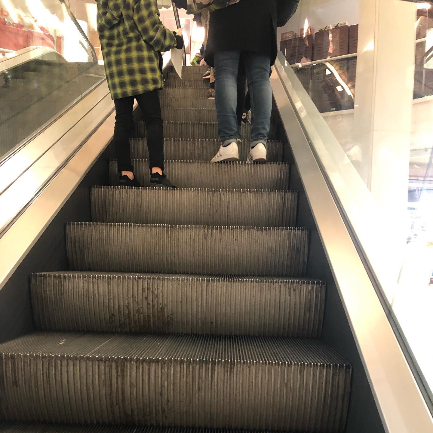Escalator cadavres. People who stand on escalators rather than walk.