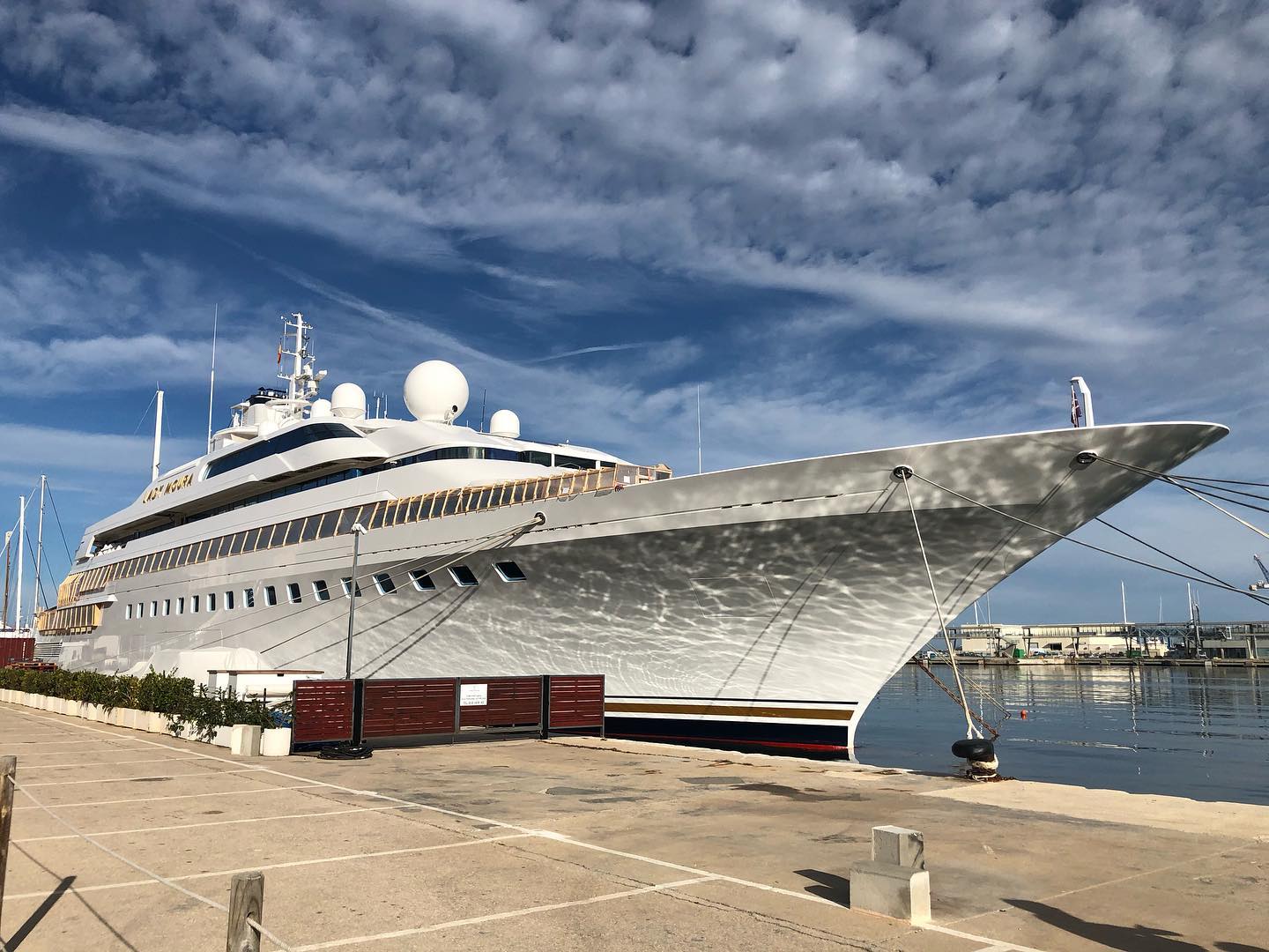 Lady Moura in DÃ¨nia, yours for a few million and she even has a helipad for your drone. :-)