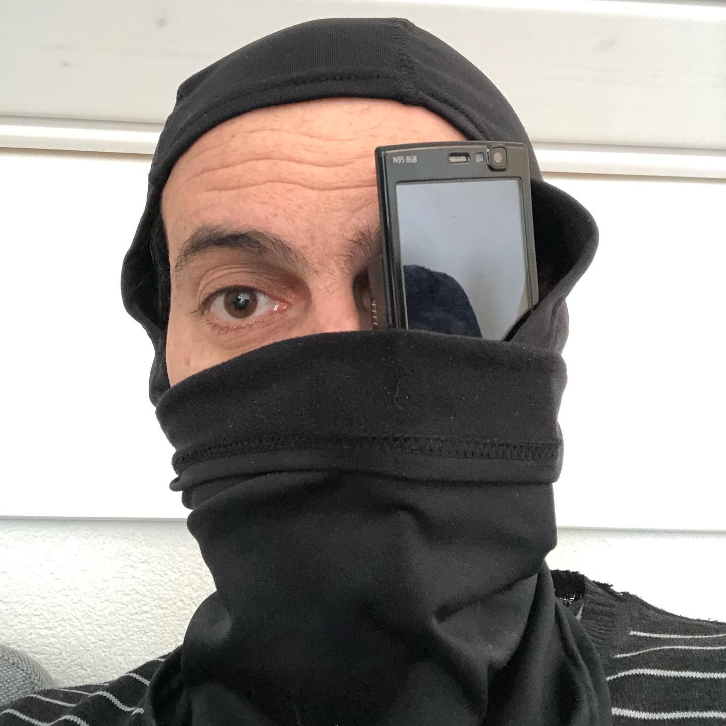 Wearing my N95-Mask ;-)