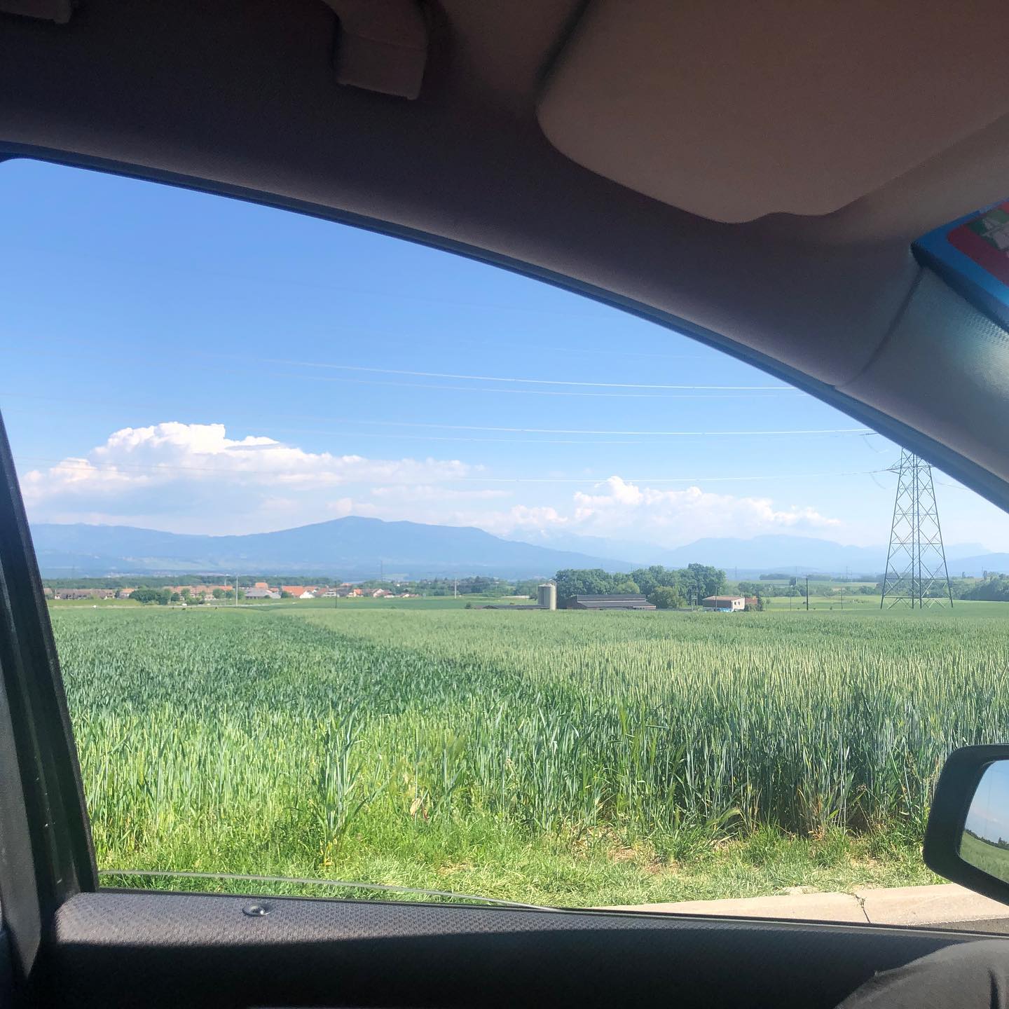 The view out of my window as I wait to get into the recycling centre.