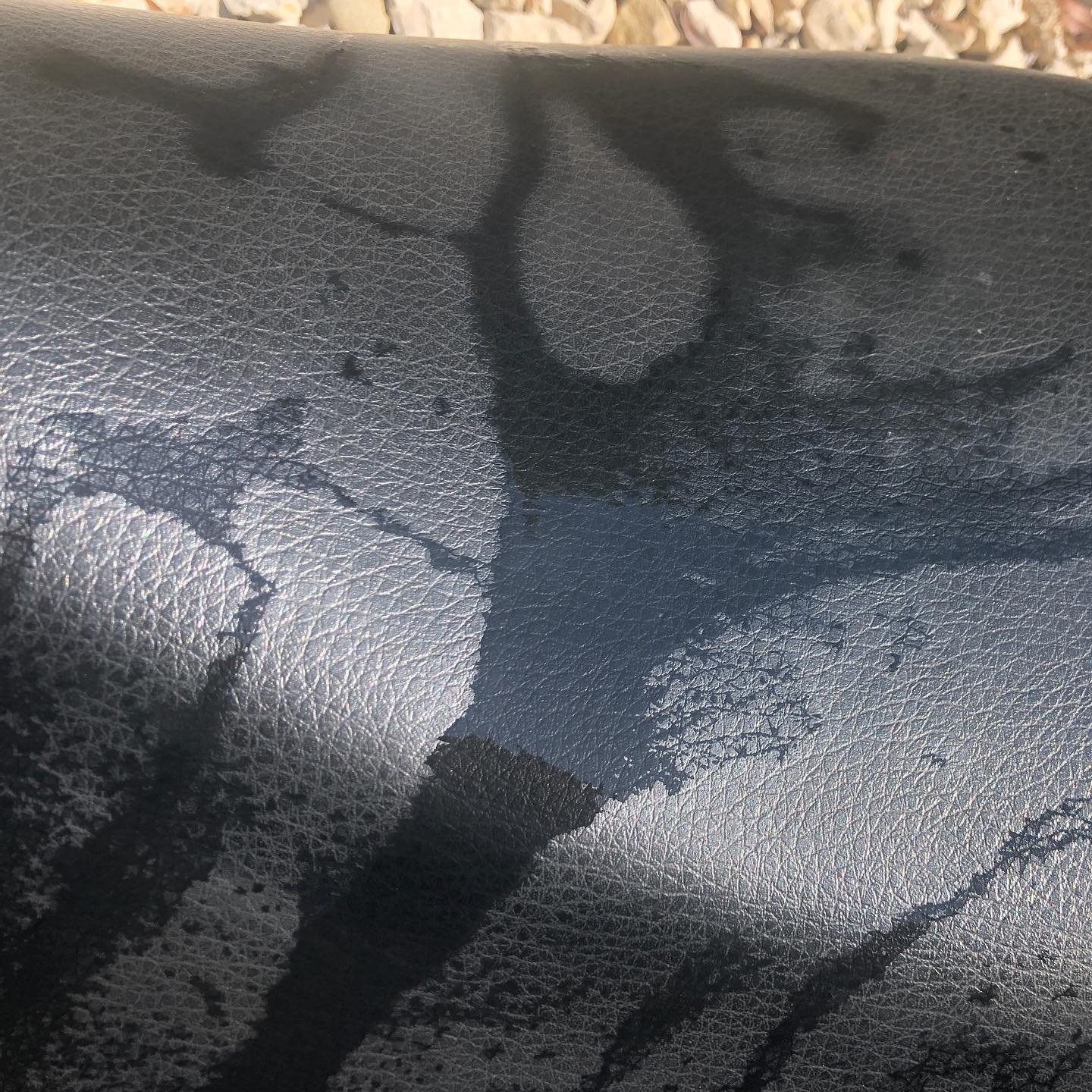 Before sitting on a leather scooter seat quench it.