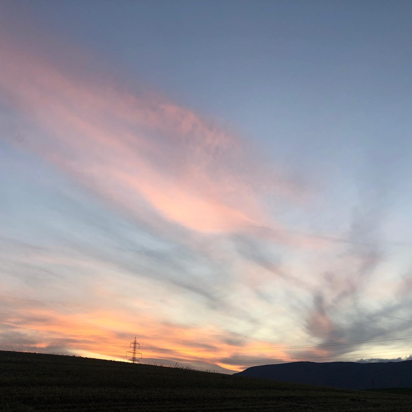 Sunset over the Jura