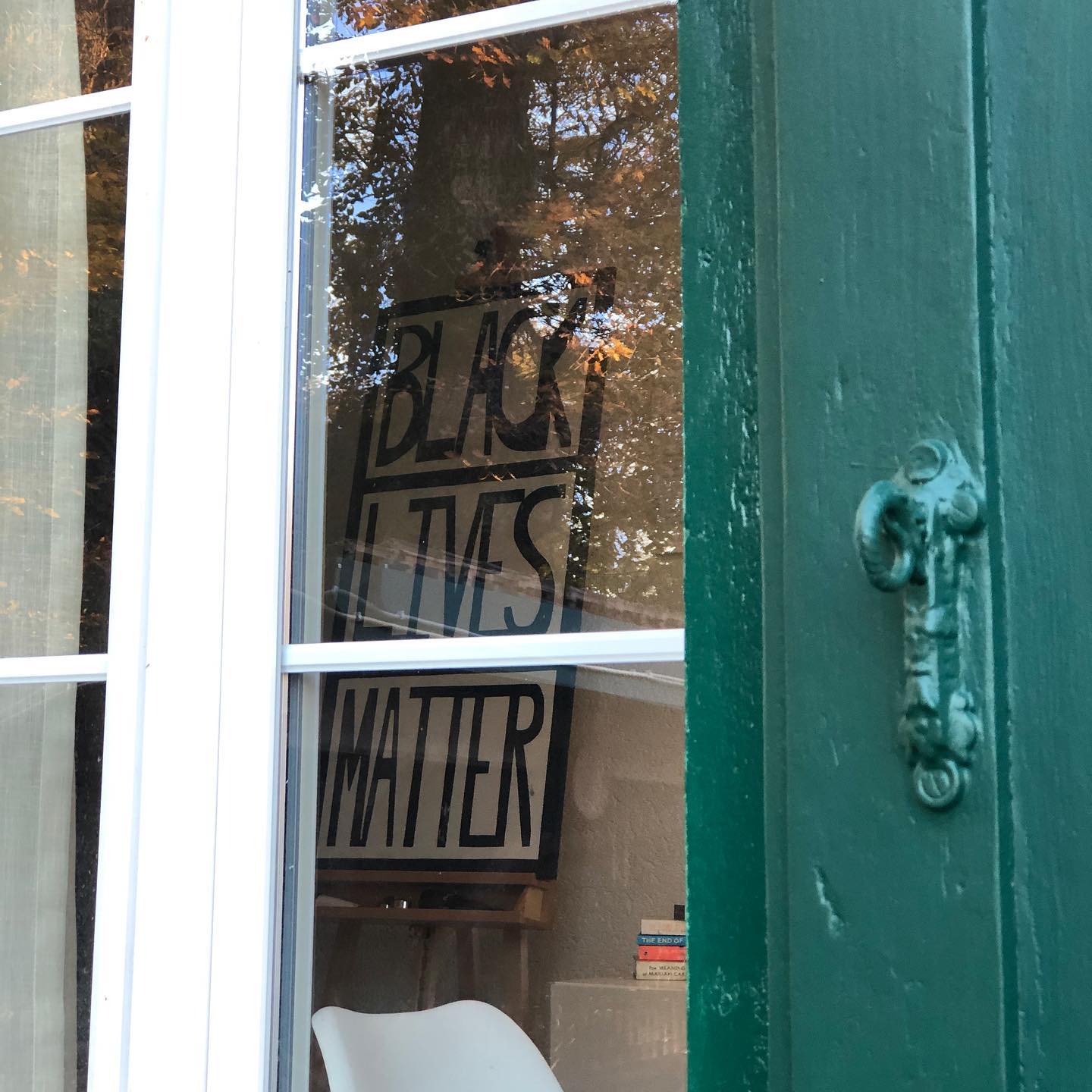 Saw this through a window in Switzerland #blacklivesmatter