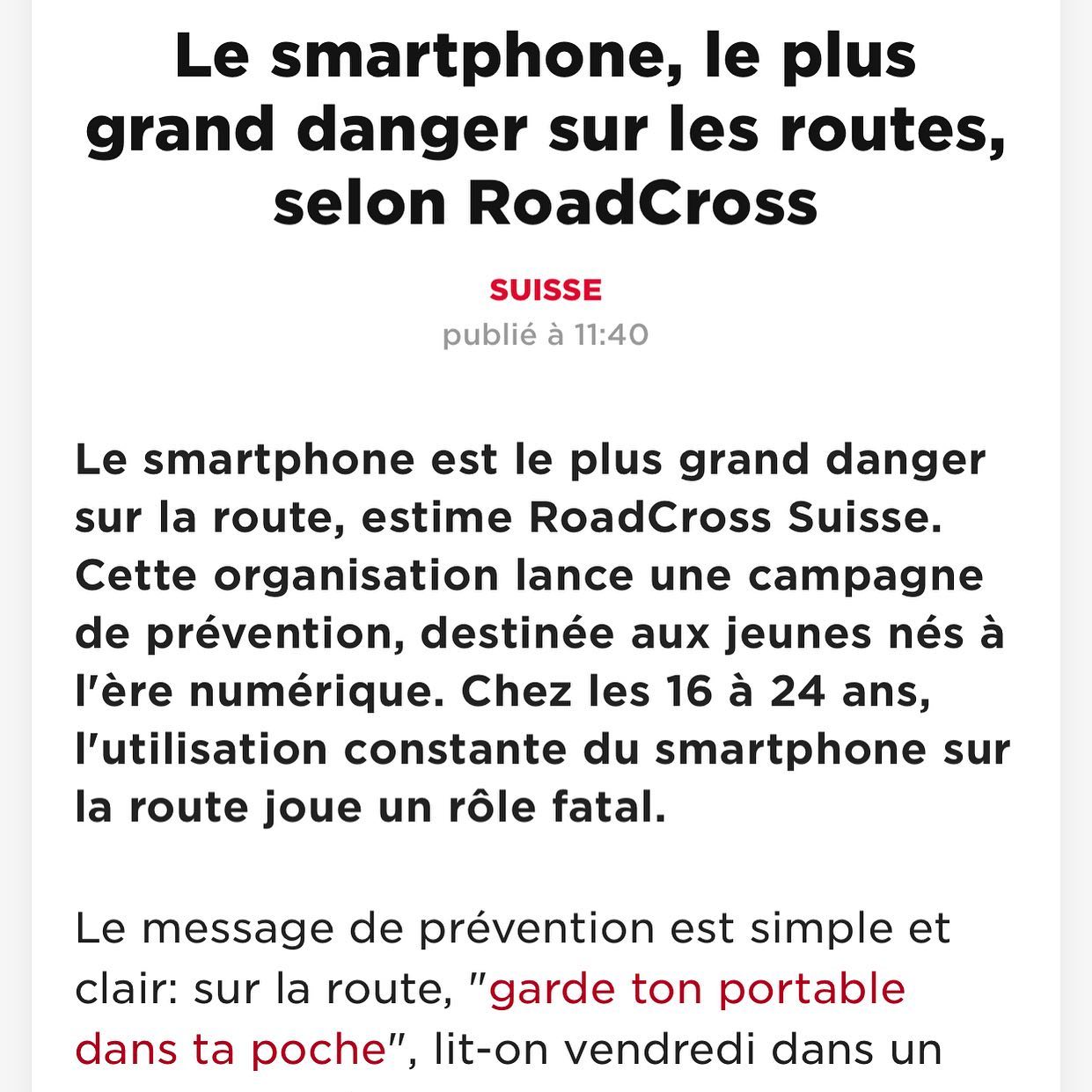 Keep the phone in your pocket.