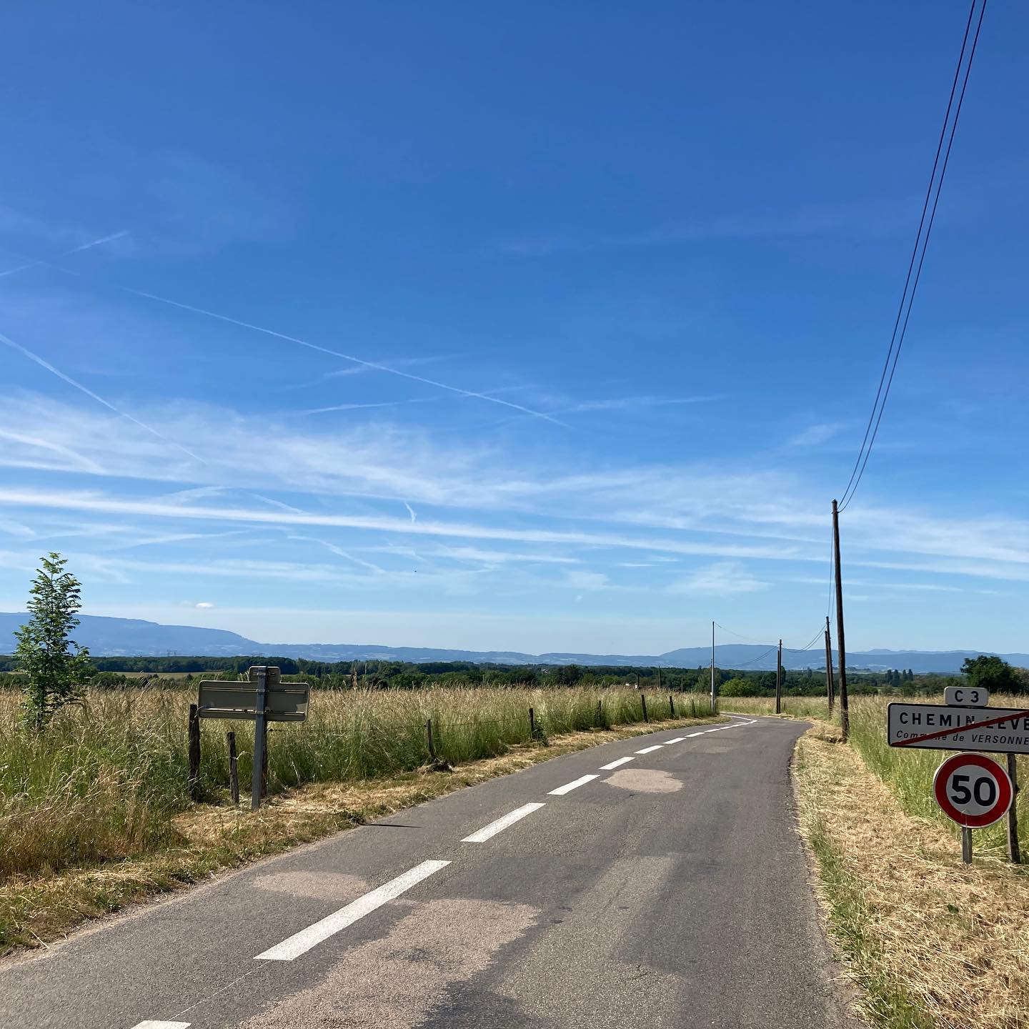 A French Road Heading Towards Geneva